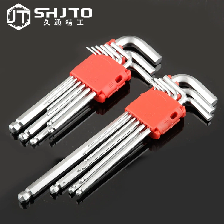 Заводская поставка шестигранного ключа из 9 предметов Гаечный ключ L-типа Матовый шестигранный ключ костюм