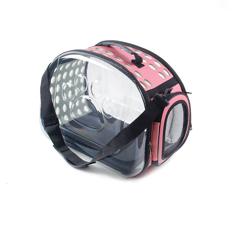 Suministros para mascotas nuevo totalmente transparente bolsa de mascotas perro mascota jaula transpirable caliente moda para mascotas bolsa portátil comercio exterior