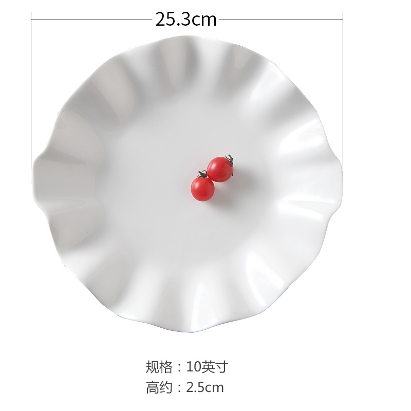 10 인치 연꽃 잎 접시