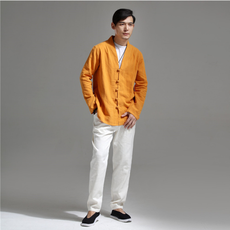 Ma Fan Cloth 24 New Cotton and Linen Men's Retro Chinese Style Ethnic Style Men's Shirt Casual Jacket Ma Fan Cloth 24 New Cotton and Linen Men's Retro Chinese Style Ethnic Style Men's Shirt Casual Jacket