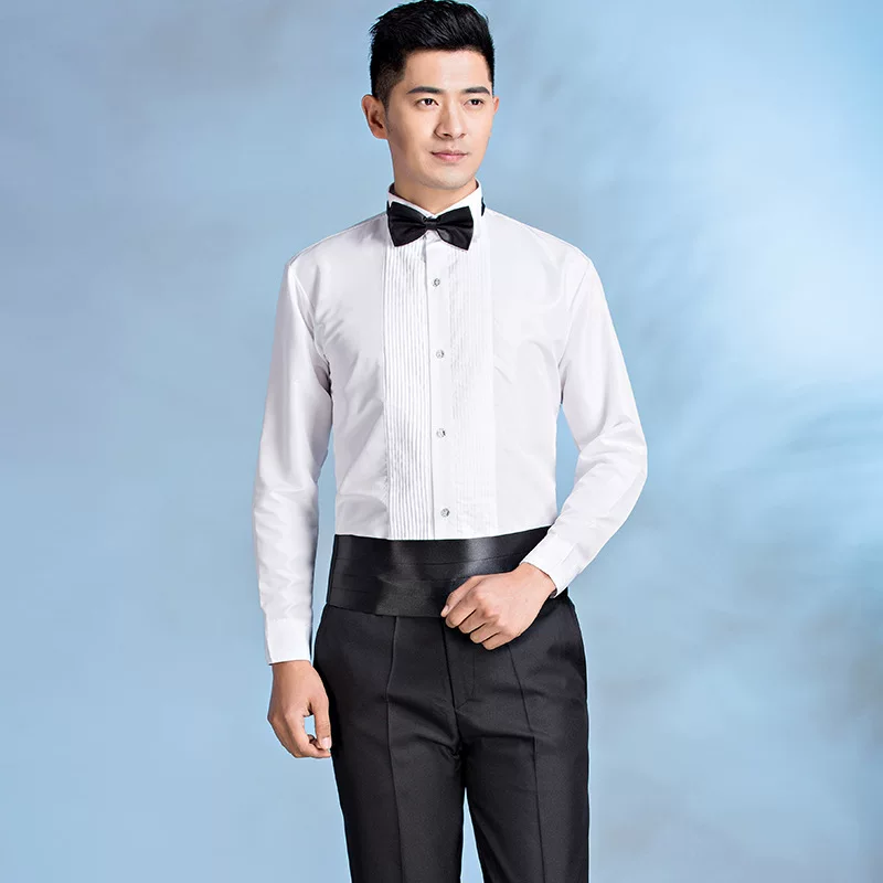 Мужское костюмное рубашка с длинным рукавом, slim fit