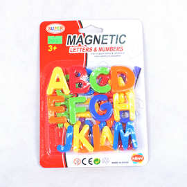 早教26个磁力英文大写小写字母数字磁性冰箱贴卡片包装儿童玩具