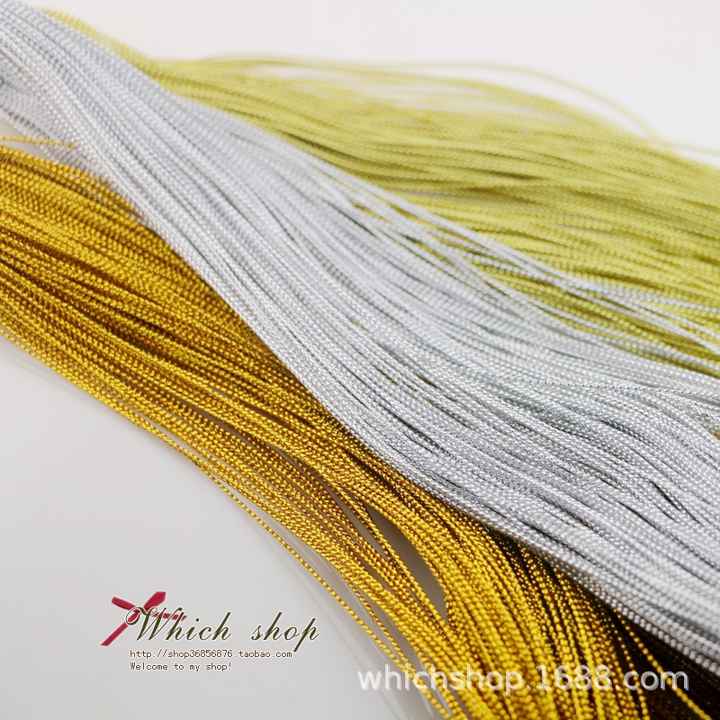 1MM cuerda de alambre de color plata de ocho hilos de alambre de oro cuerda de etiqueta de Navidad de 8 hilos de oro trenzado de alambre de pelo DIY especial para ventiladores de bobinado