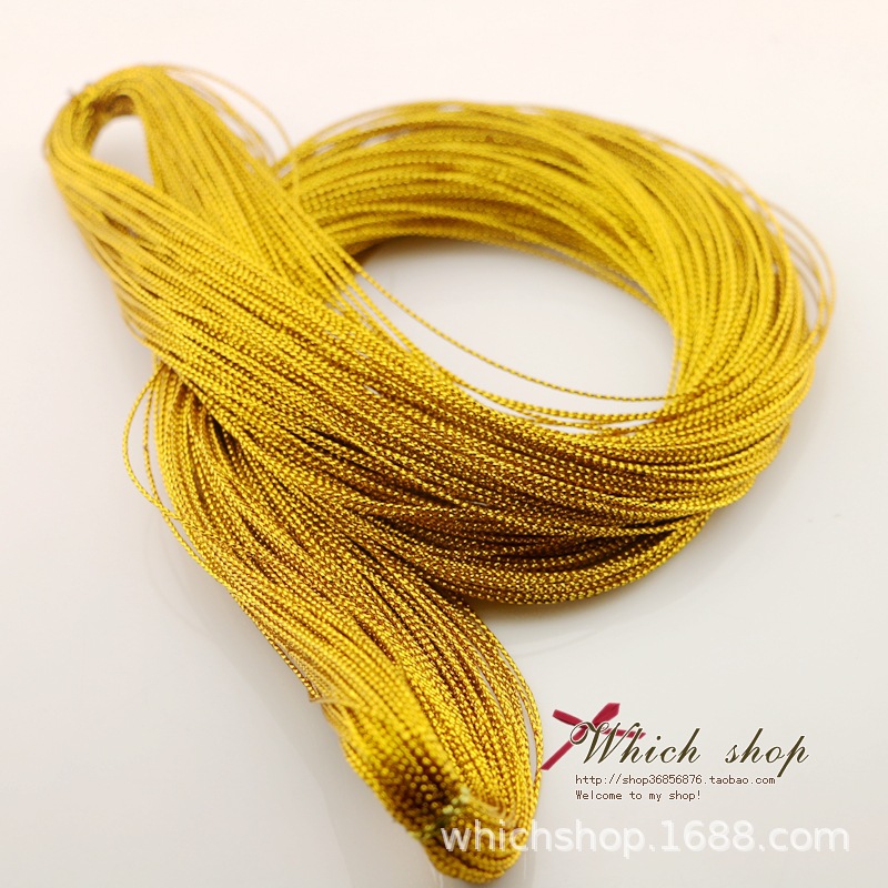 1MM cuerda de alambre de color plata de ocho hilos de alambre de oro cuerda de etiqueta de Navidad de 8 hilos de oro trenzado de alambre de pelo DIY especial para ventiladores de bobinado