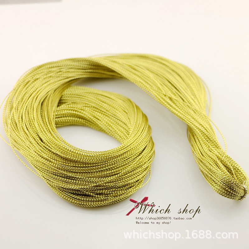 1MM cuerda de alambre de color plata de ocho hilos de alambre de oro cuerda de etiqueta de Navidad de 8 hilos de oro trenzado de alambre de pelo DIY especial para ventiladores de bobinado