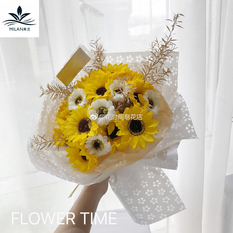 Varilla de flores de alambre de hierro N ° 2 bolsa de plástico verde jabón de alambre de hierro flor artificial Varilla DIY hecho a mano material de alambre de hierro al por mayor