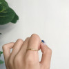 Fashionable golden bamboo universal one size ring, Korean style, silver 925 sample