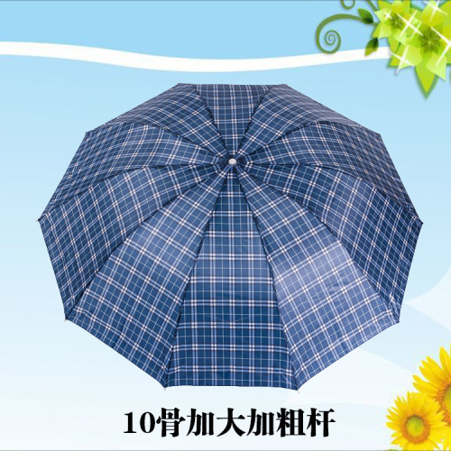 Manufacturer wholesale 30% off 10-bone inverted pole enlarged lattice umbrella bold fashion business sun umbrella creative parasol
