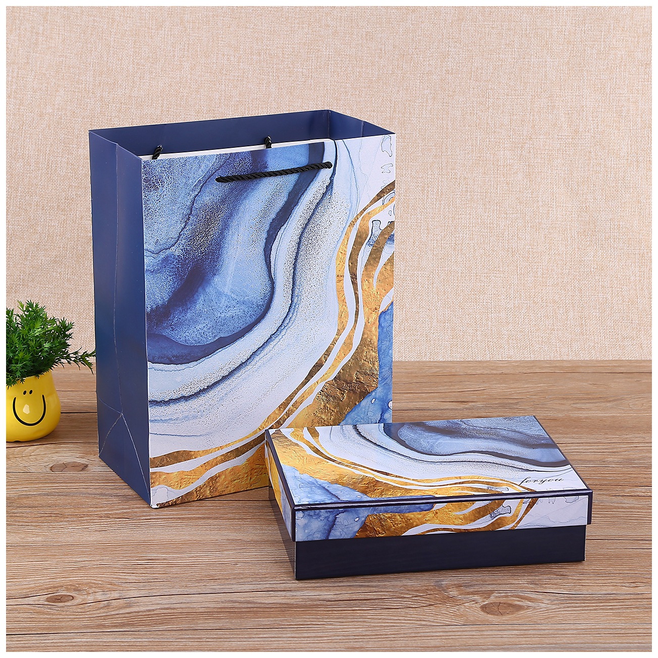 油画系列礼品袋精美礼物盒纸袋手提袋生日节日情人送礼袋纸质收纳