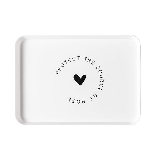 Nordic simple rectangular dinner plate household bread breakfast plate plastic plate plastic tray