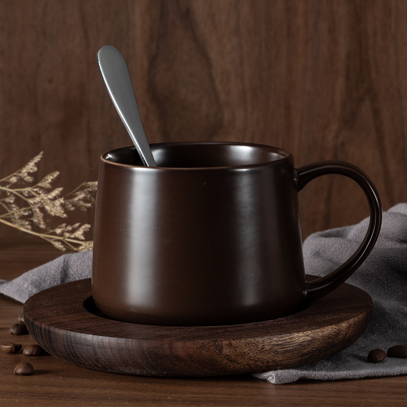 Tazas de cerámica originales tazas de café creativas tazas de agua con tazas de nuez grabadas logotipo