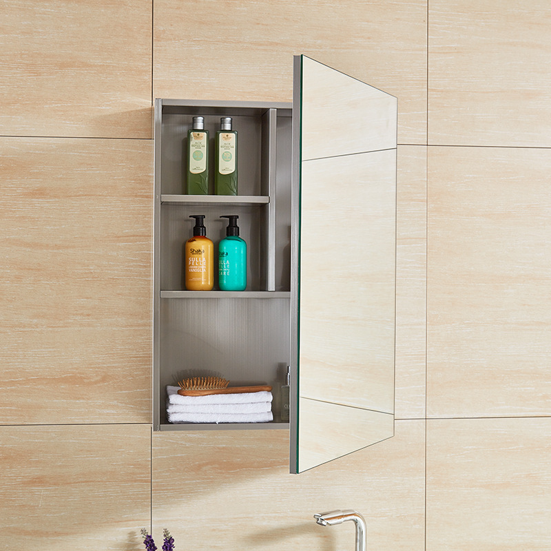 Source manufacturers wholesale bathroom mirror cabinet bathroom mirror stainless steel bathroom cabinet wall hanging mirror box storage cabinet mirror