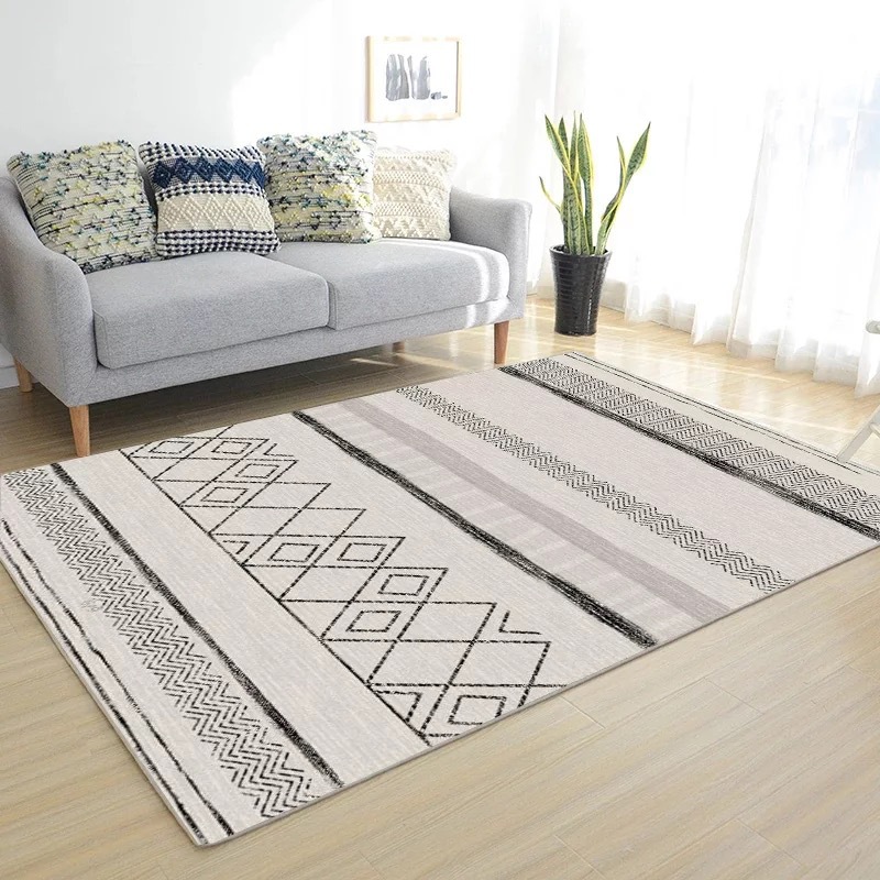 Nordic ins estilo sala de estar alfombra moderna minimalista elegante casa Mat dormitorio alfombra lavada mesa de té alfombra mat