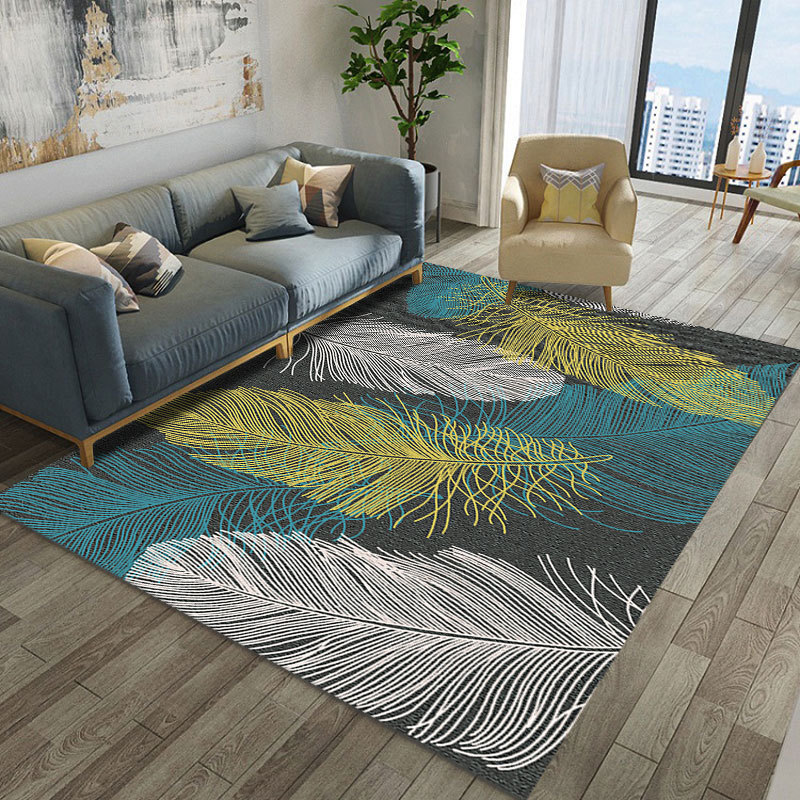 Nordic ins estilo sala de estar alfombra moderna minimalista elegante casa Mat dormitorio alfombra lavada mesa de té alfombra mat