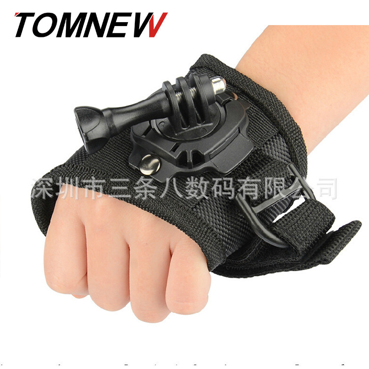 厂家供应 gopro配件 360度旋转手套式固定带 手掌固定支架