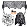 Halloween suit ghost festival lace spider web fireplace label furnace tissue round tablecloth table flag curtain lampshade combination