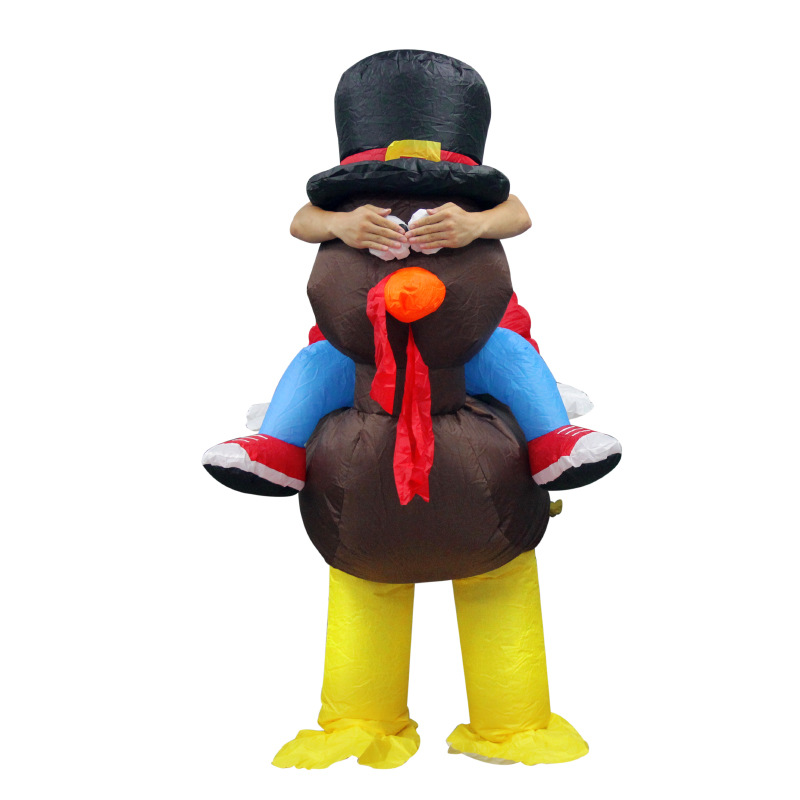 Amazon ebay explosión Día de Acción de Gracias Pavo inflado ropa creativa extraña montada de animales inflables ropa de baile directa