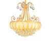 Crystal pendant, cristal LED golden ceiling lamp for living room, European style, simple and elegant design