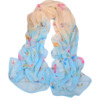 New Yiwu Colorful Little Color Celebrity Poor Chiffon Silk Scarf Wholesale Spring and Summer Printing Scarf Small Gauze