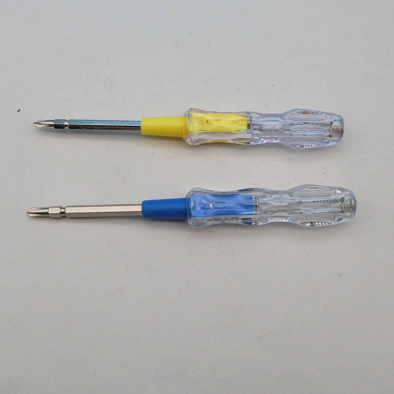 透明彩色测电笔电工两用感应试电笔便携式多功能螺丝批电笔批发