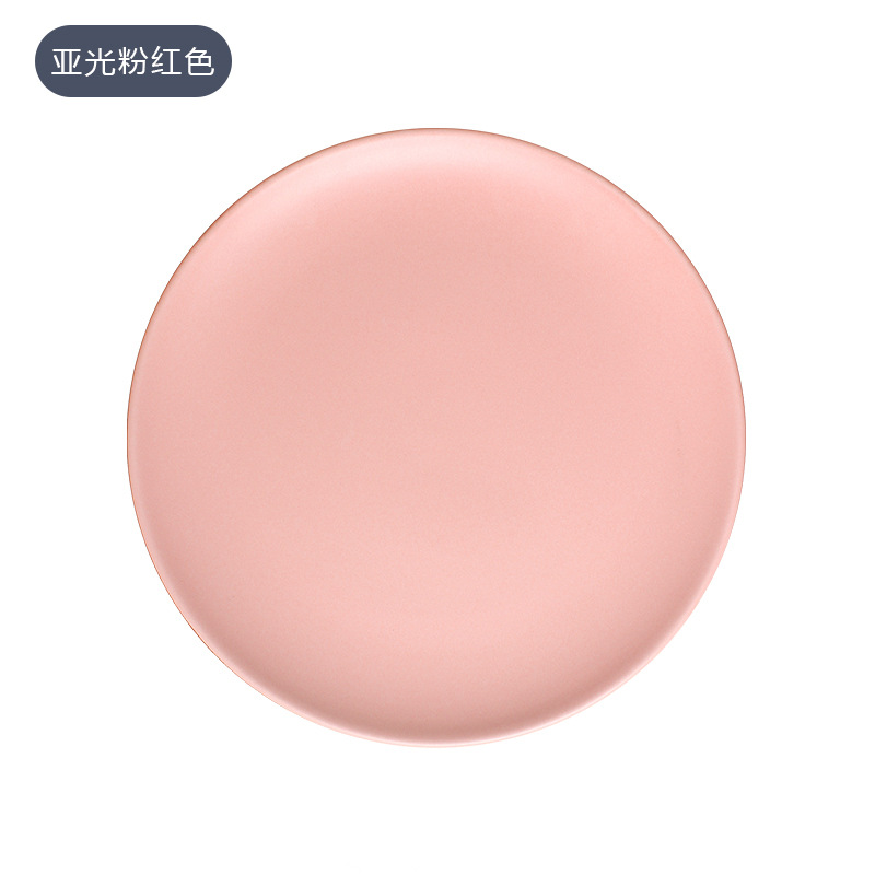 Yunhetang Nordic ins placa de cerámica Occidental Negro y Blanco Rosa placa plana Placa de filete Placa de postre vajilla personalización