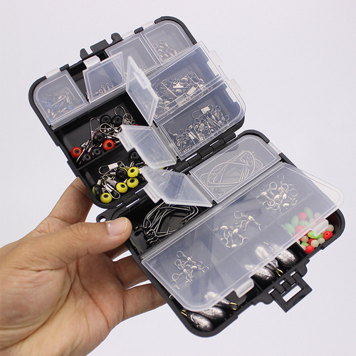 Weihe 160-piece crank hook lead pendant combination set three-prong swivel bead 8-shaped ring connector space bean