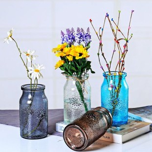 Nordic Glass Vase Home Decoration Transparent Creative Flowers Vase Hydroponic Flower Vase Living Room Glass Bottle Ornaments
