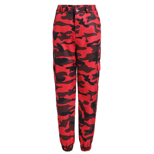 2025 Fall/Winter Women's Wear: Camouflage Workwear Denim Harem Pants – Casual Style