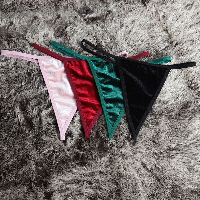 Autumn and Winter New Suede Thong Elastic Velvet Glossy Fabric Sexy Underwear Large Size Sexy T-Pants Autumn and Winter New Suede Thong Elastic Velvet Glossy Fabric Sexy Underwear Large Size Sexy T-Pants