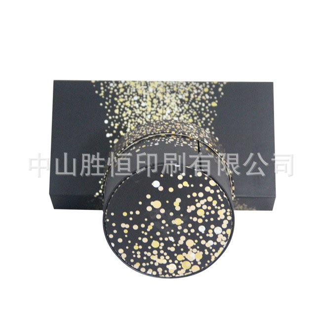中山珠海印刷定 做 烫金异形圆形盒 文件盒  办公用品盒