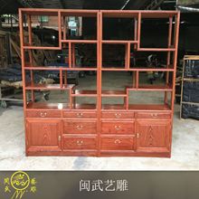 博古架实木巴花中式古董古玩架多宝阁明清仿古家具博古架工厂直销