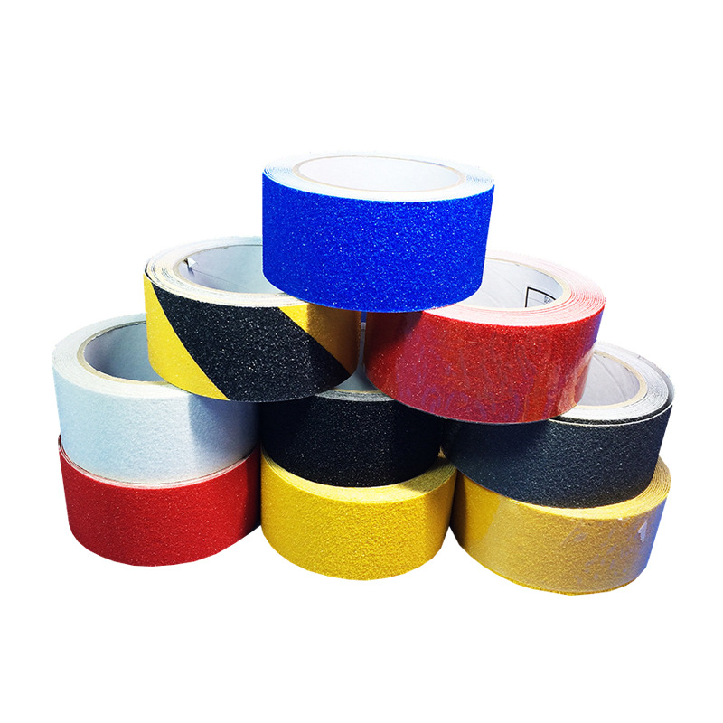 PVC color esmerilado piso cinta escalera advertencia piso pegatinas paso baño antideslizante cinta 80 malla 60 malla