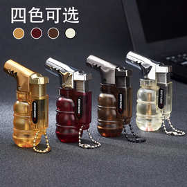 鸿博BK-853全透明弯头直冲防风打火机个性小喷枪香道用品烟具批发