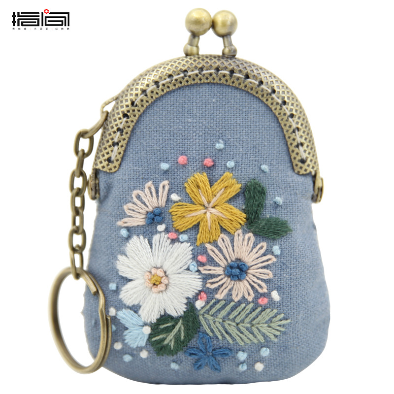 Jinhao collar hecho a mano DIY bordado boca Bolsa de Oro adornos creativo regalo femenino paño bordado kit suéter cadena