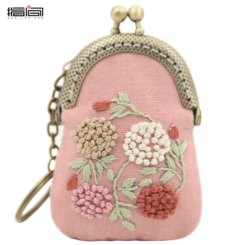 Jinhao collar hecho a mano DIY bordado boca Bolsa de Oro adornos creativo regalo femenino paño bordado kit suéter cadena