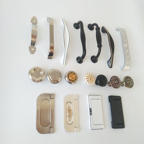 European bronze aluminum alloy furniture handle cabinet drawer modern simple handle wholesale cabinet door single hole handle