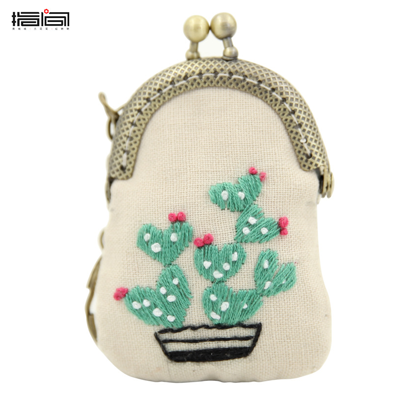 Jinhao collar hecho a mano DIY bordado boca Bolsa de Oro adornos creativo regalo femenino paño bordado kit suéter cadena