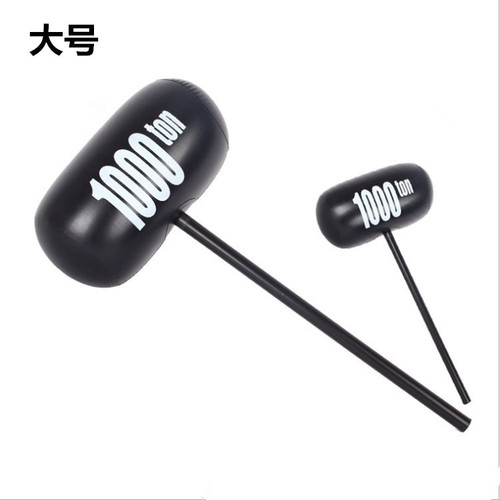 Inflatable black large size 1000 ton hammer with hard handle, selling hot on the street, car advertising logo