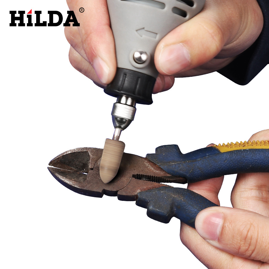 HILDA ventas directas de la fábrica de piel de vaca de pulido de la rueda de molienda de Jade cabeza de molienda eléctrica cabeza de molienda en stock al por mayor