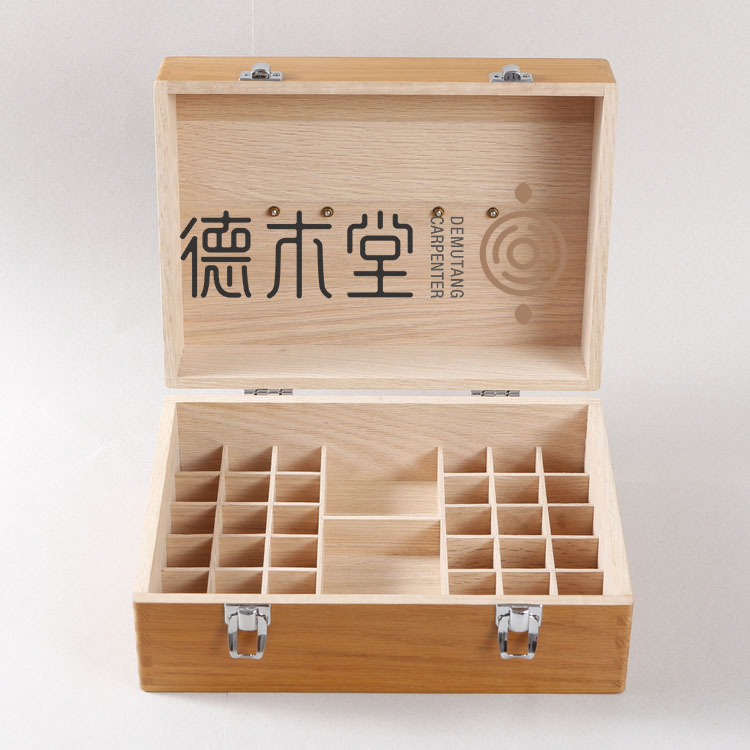 东莞木盒红橡实木精油木盒 木质喷漆收纳提箱  实木精油木盒