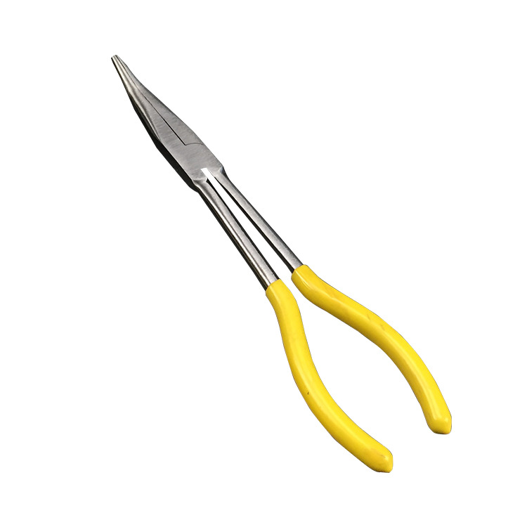 11 pulgadas de mango largo alicates puntiagudos 275mm alicates puntiagudos alicates curvados Alicates de punta larga O-tipo alicates curvados informe