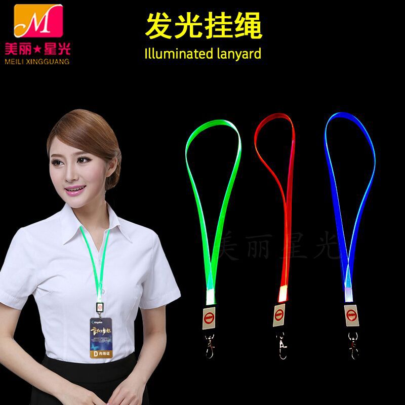 Nuevo cordón luminoso led concierto bar fiesta KTV cordón flash fabricante de logotipos imprimibles