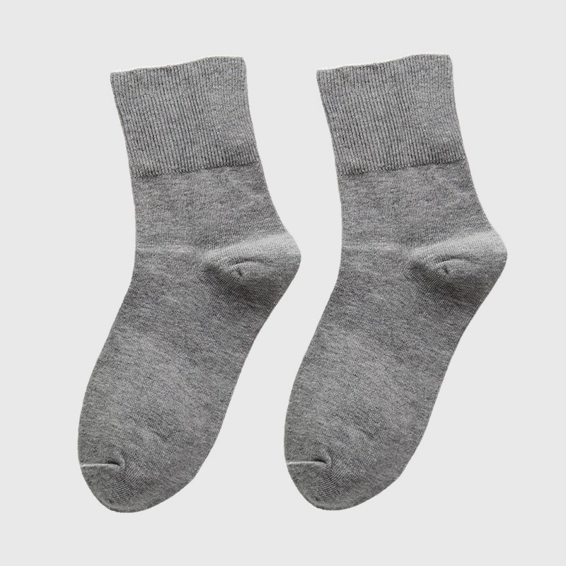 [欧美Diabetic socks亚马逊速卖通跨境女棉袜纯色松口护理袜]