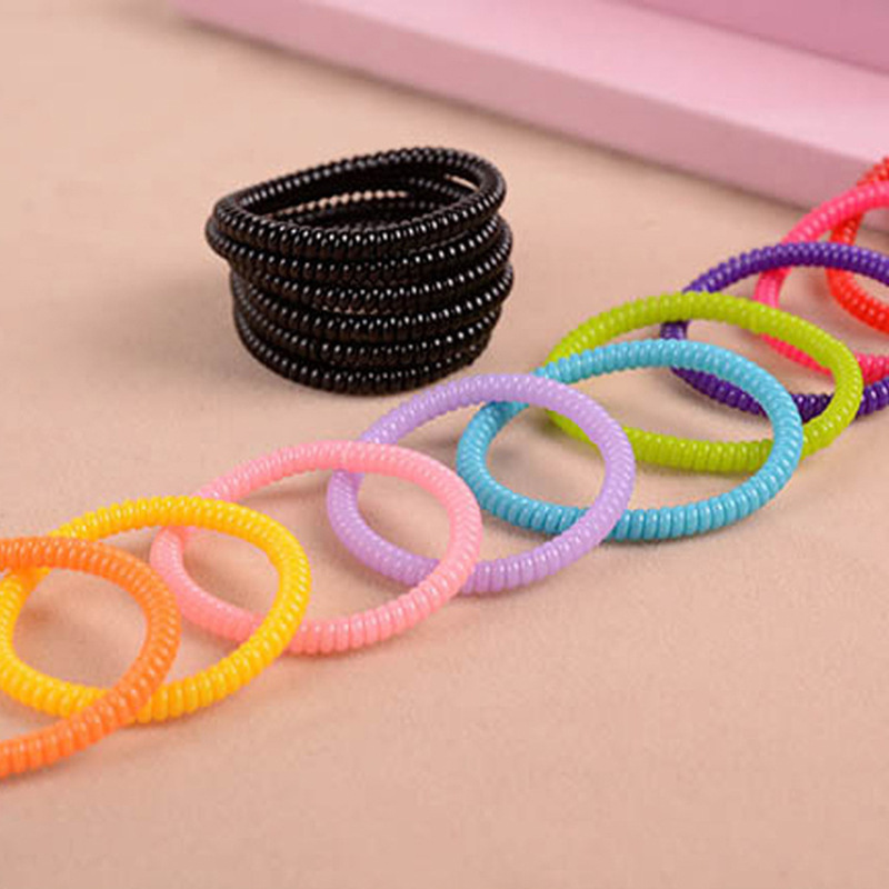 Korean Style Telephone Cord Hair Tie High Toughness Headband Multi-Color Ultra-Fine Spiral Thin Chain Headband Hair Accessories Hair Tie Wholesale Korean Style Telephone Cord Hair Tie High Toughness Headband Multi-Color Ultra-Fine Spiral Thin Chain Headband Hair Accessories Hair Tie Wholesale