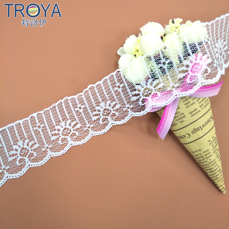 现货供应4.5CM宽精致无弹蕾丝花边 diy童装女装窗帘服装辅料lace