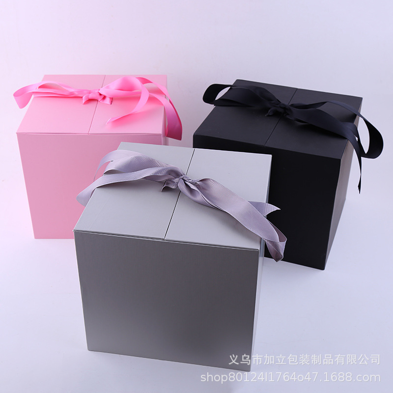 魔立方双开门包装盒多色长生花盒高档精美礼盒双层巧克力包装盒