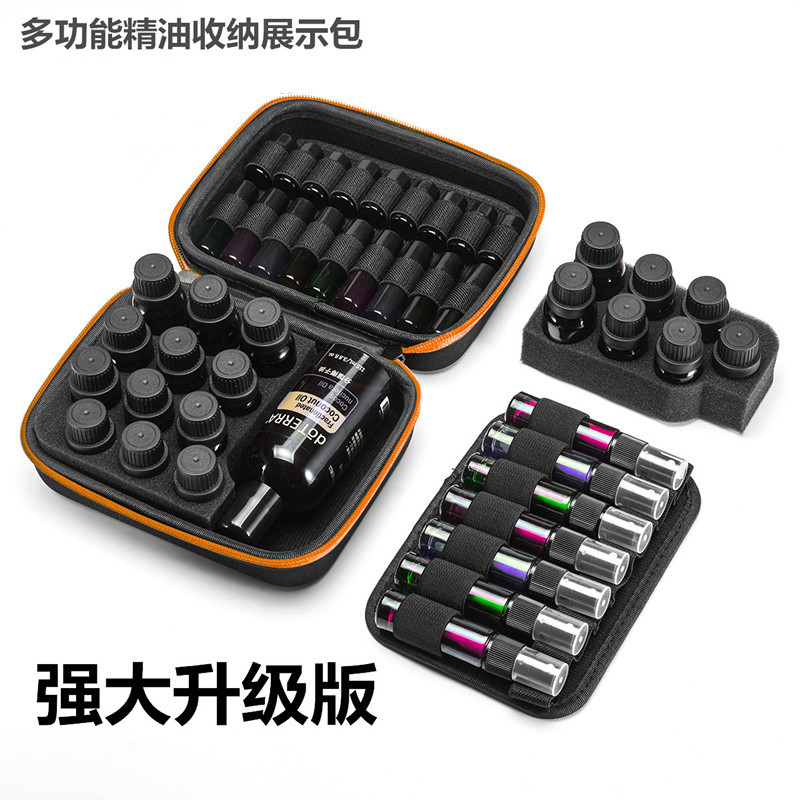 Suministro al por mayor potente bolsa de almacenamiento de aceite esencial bolsa portátil adecuada para bolsa multifunción botella de aceite esencial botella de bola de rodillo botella de gota