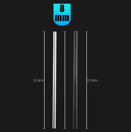 Manufacturer wholesale 304 stainless steel straws creative colorful metal beverage cocktail milk tea straw silicone set