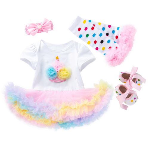 Baby holiday set Amazon wish ebay best selling baby romper dress cartoon letter jumpsuit wholesale