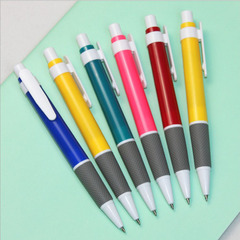 Colorful push-button plastic ballpoint pen with blue bullet, 0.7mm, office supplies, ballpoint pen stationery wholesale